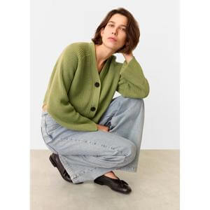 Whistles Green Nala Cotton Cardigan